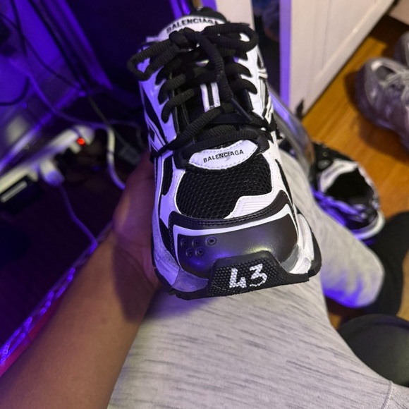 Balenciaga Monochrome Athletic Sneakers - Picture 1 of 4